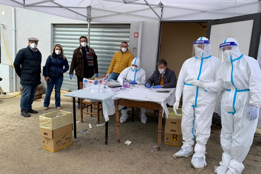 COVID -19: Drive- in per tamponi nella frazione di Grisì. Su 500 tamponi effettuati, 6 positivi.