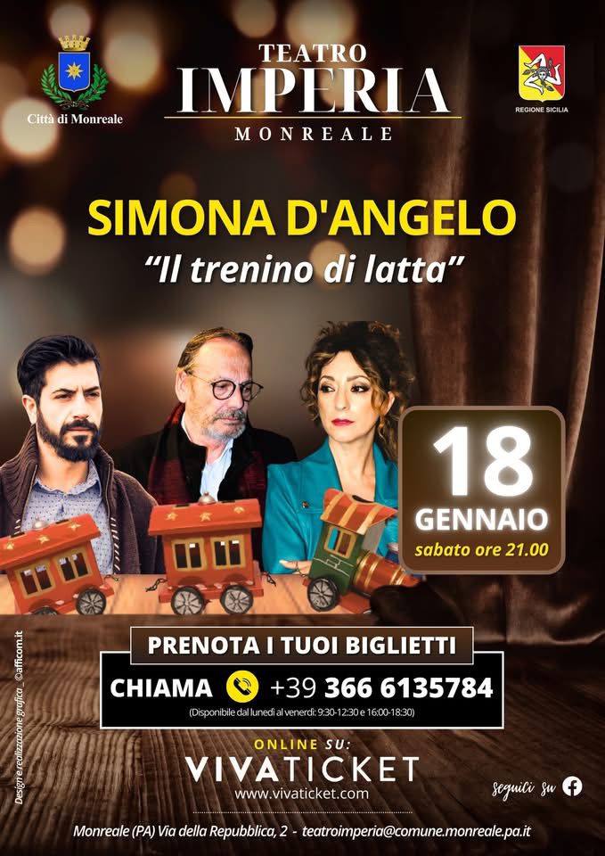 Il trenino di latta” sabato sera torna in scena al teatro Imperia: sul palco Simona D’Angelo